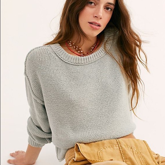 Free People Sweaters - Free People Inside Out Knit Cropped Sweater